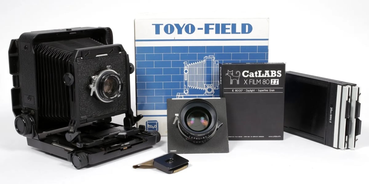 Toyo 45AX 4X5 Camera w/ 150mm + 210mm MC Lenses + Holders + FILM #9388